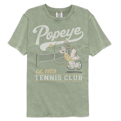 POPEYE Garment Dye T-Shirt, Tennis Club Est 1929