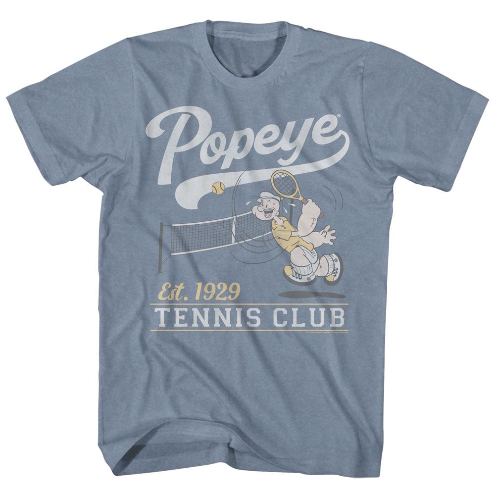 POPEYE Eye-Catching T-Shirt, TENNIS CLUB EST 1929