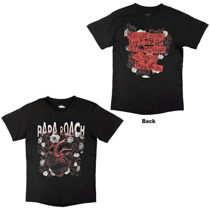 PAPA ROACH Attractive T-Shirt, Heart Flower