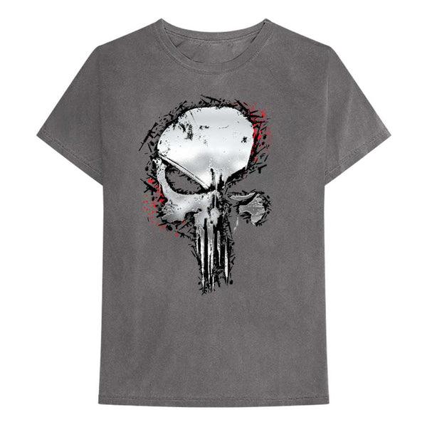 MARVEL COMICS Attractive T-shirt, Punisher Metallic Skull