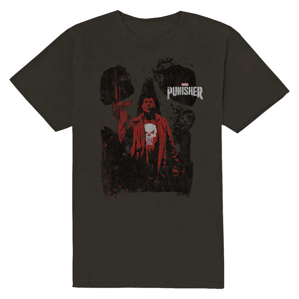 MARVEL COMICS Attractive T-shirt, Punisher Red Outline