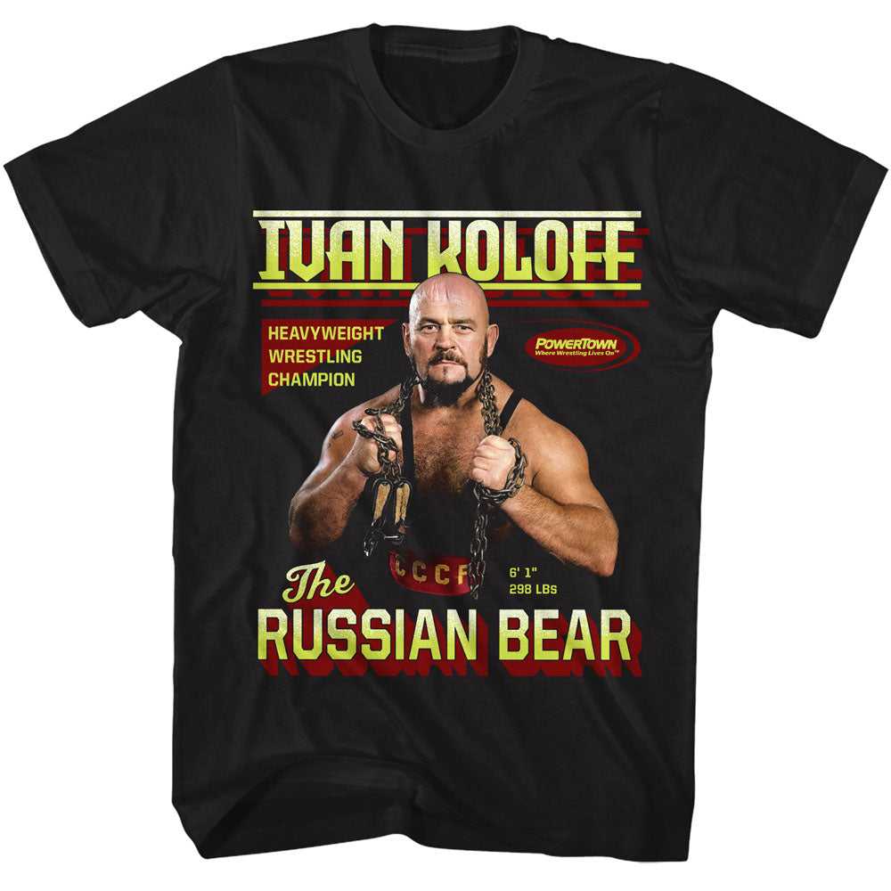 POWERTOWN WRESTLING T-Shirt, Russian Bear