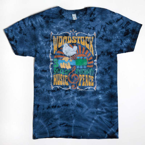 WOODSTOCK Tie Dye T-Shirt, Peace and Love