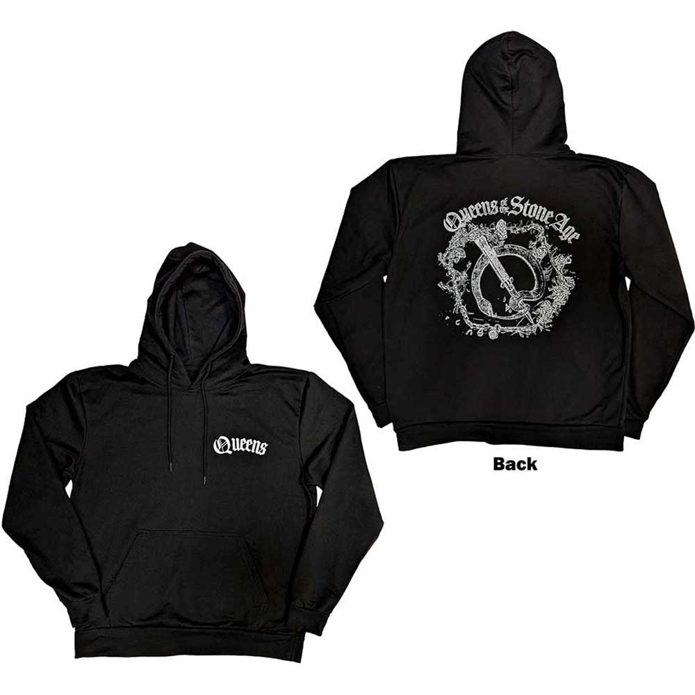 QUEENS OF THE STONE AGE Attractive Hoodie, Floral Chains