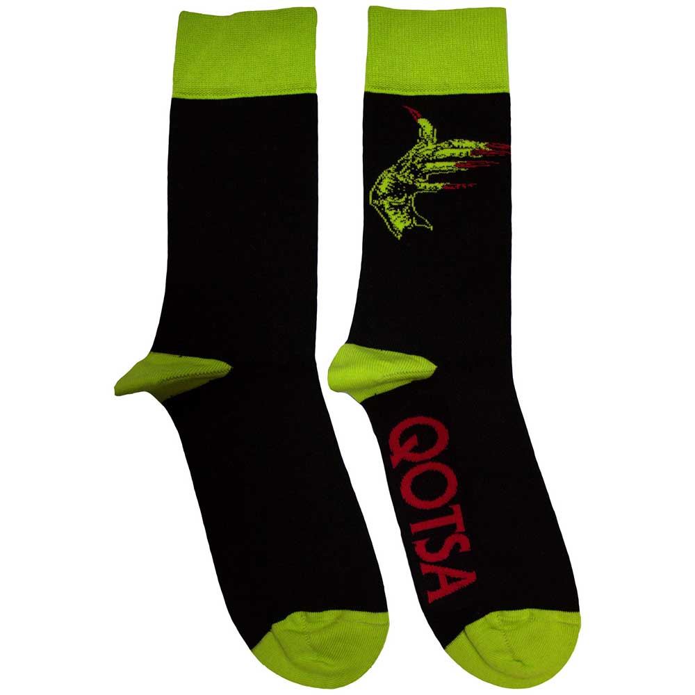 QUEENS OF THE STONE AGE Unisex Ankle Socks, Green Hands