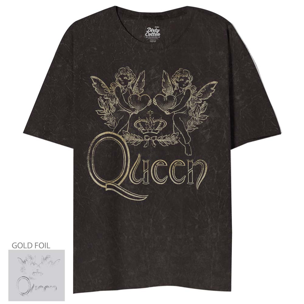 QUEEN Mineral Wash T-Shirt, Lovely Logo