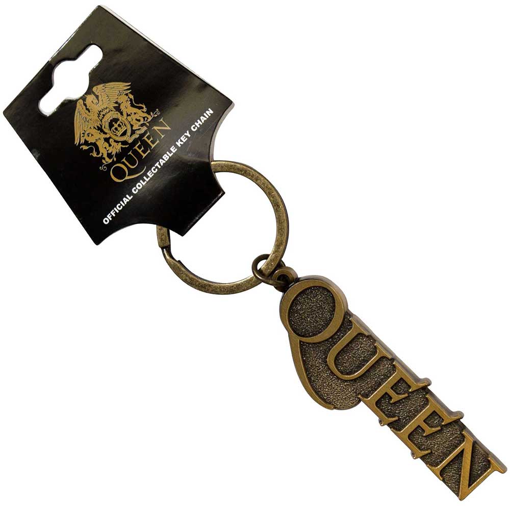 QUEEN Keychain, Gold Logo