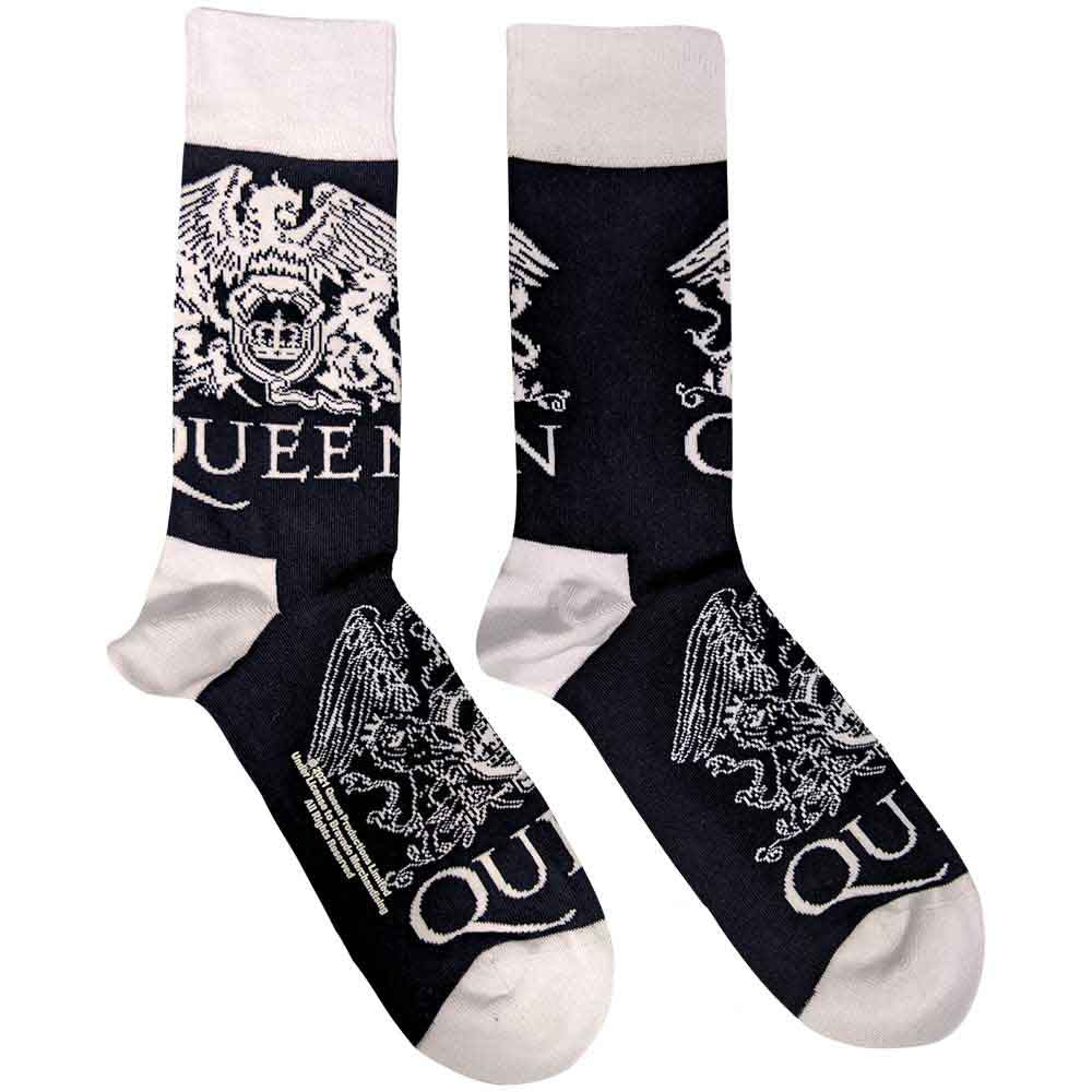 QUEEN Unisex Ankle Socks, White Crests