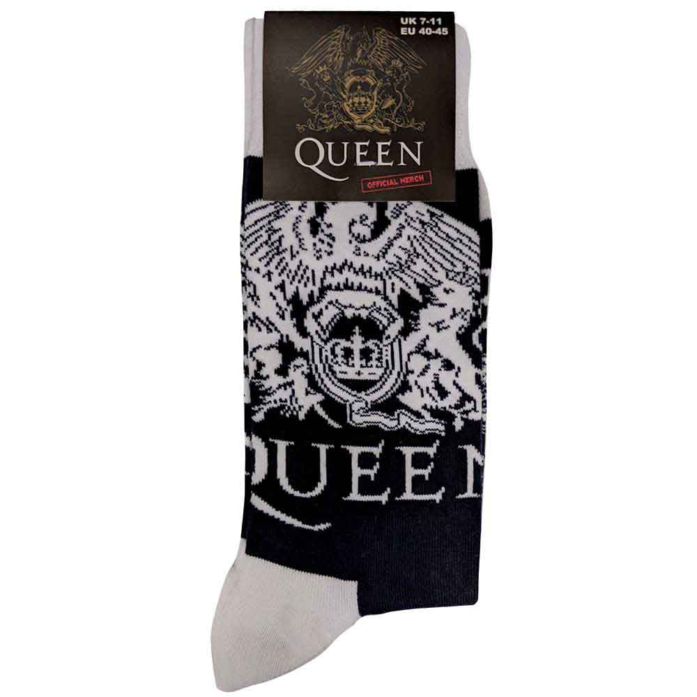 QUEEN Unisex Ankle Socks, White Crests