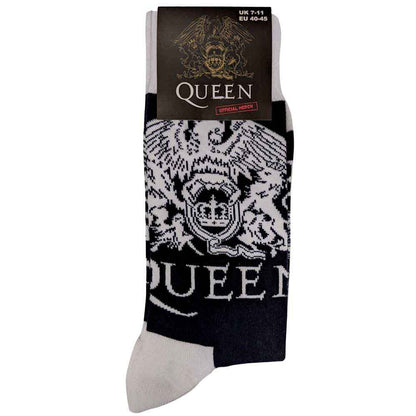 QUEEN Unisex Ankle Socks, White Crests