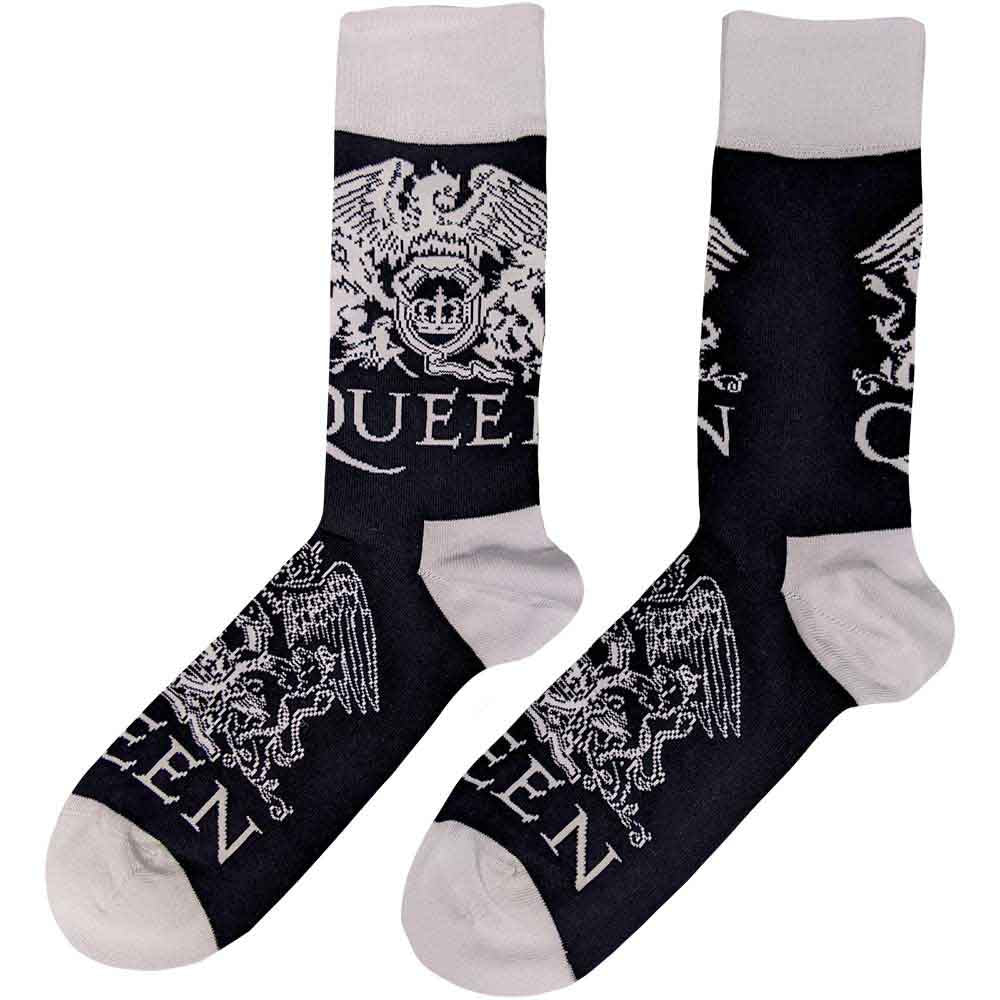 QUEEN Unisex Ankle Socks, White Crests