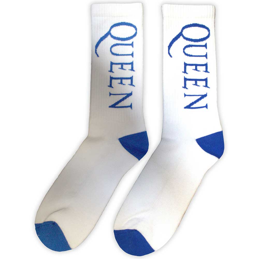 QUEEN Unisex Ankle Socks, Blue Logo