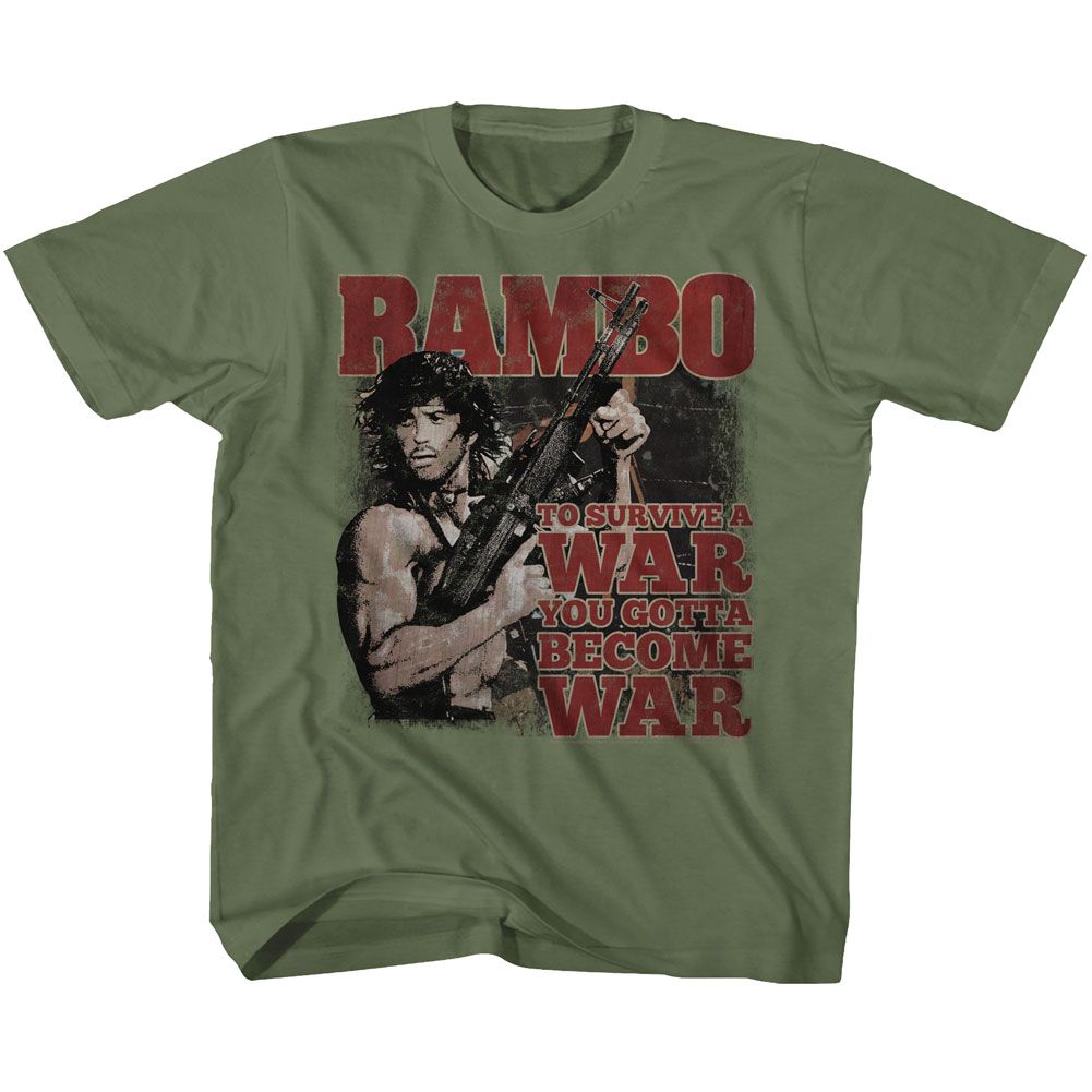 RAMBO Kids T-Shirt, BECOME WAR