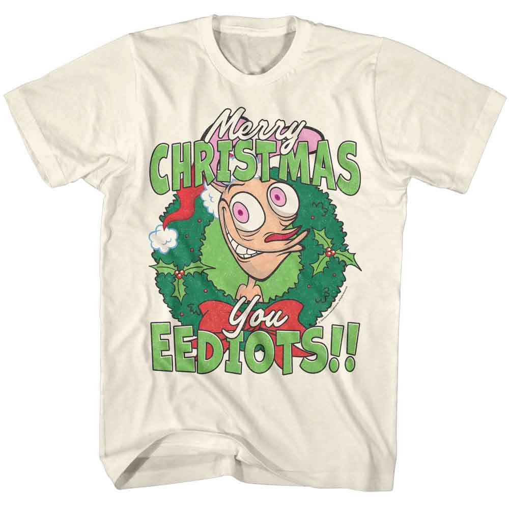 REN AND STIMPY Eye-Catching T-Shirt, MERRY CHRISTMAS EEDIOTS