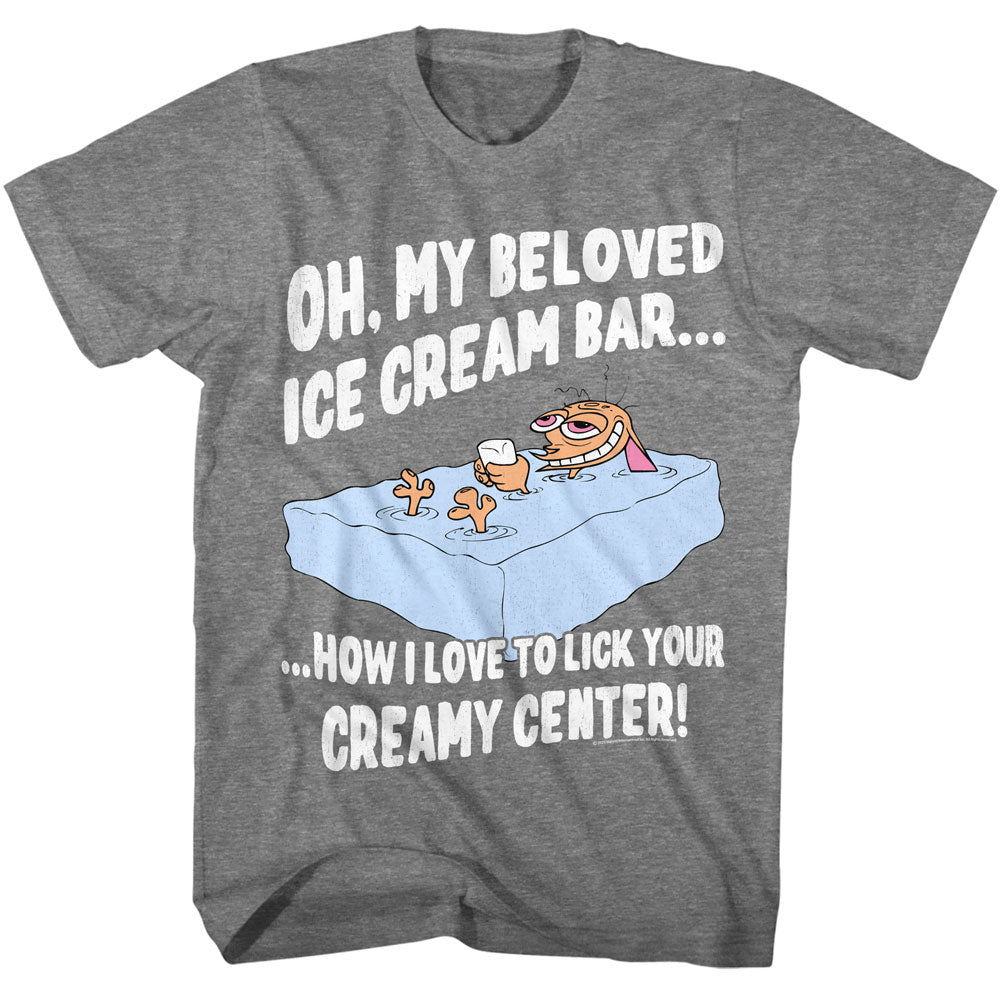 REN AND STIMPY Eye-Catching T-Shirt, ICE CREAM