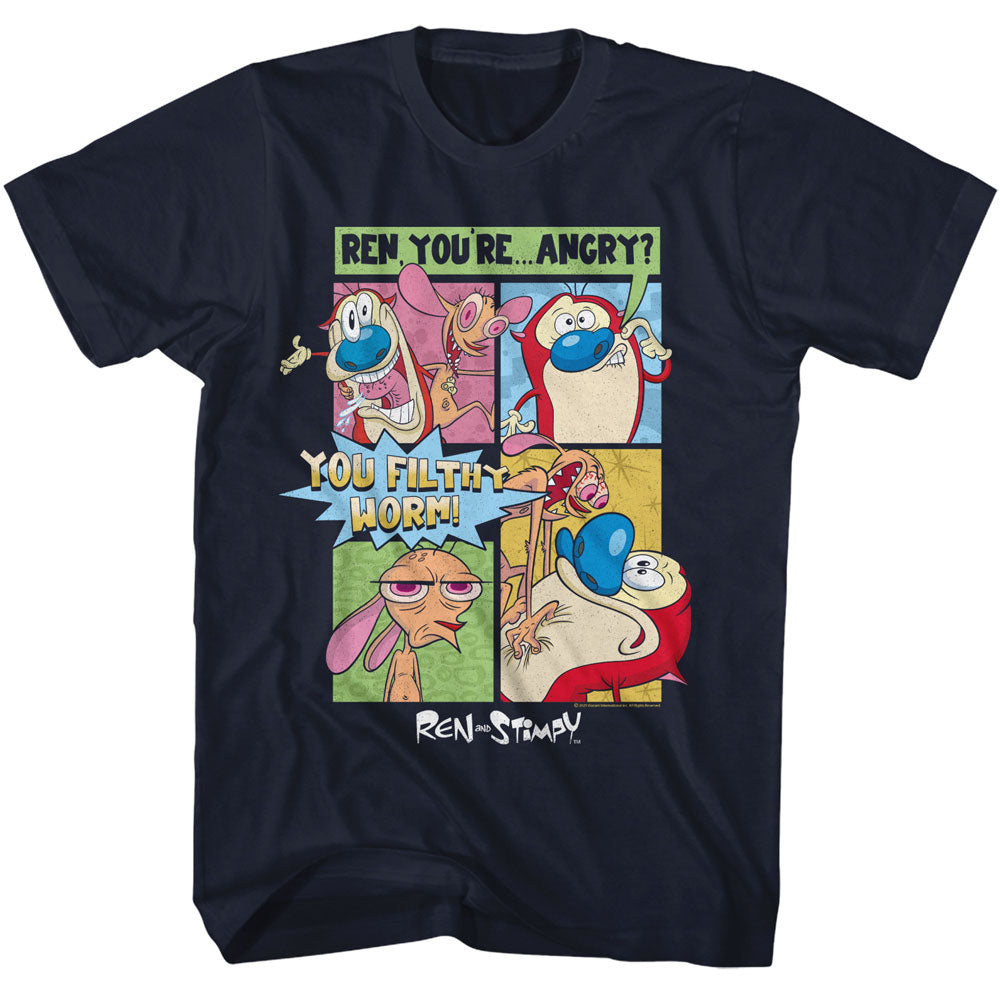 REN AND STIMPY Eye-Catching T-Shirt, COMIC