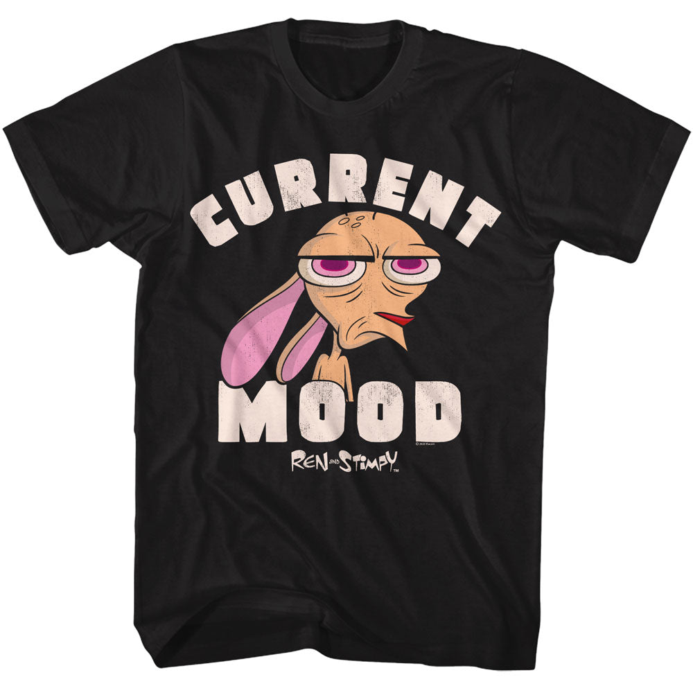 REN AND STIMPY Eye-Catching T-Shirt, CURRENT MOOD