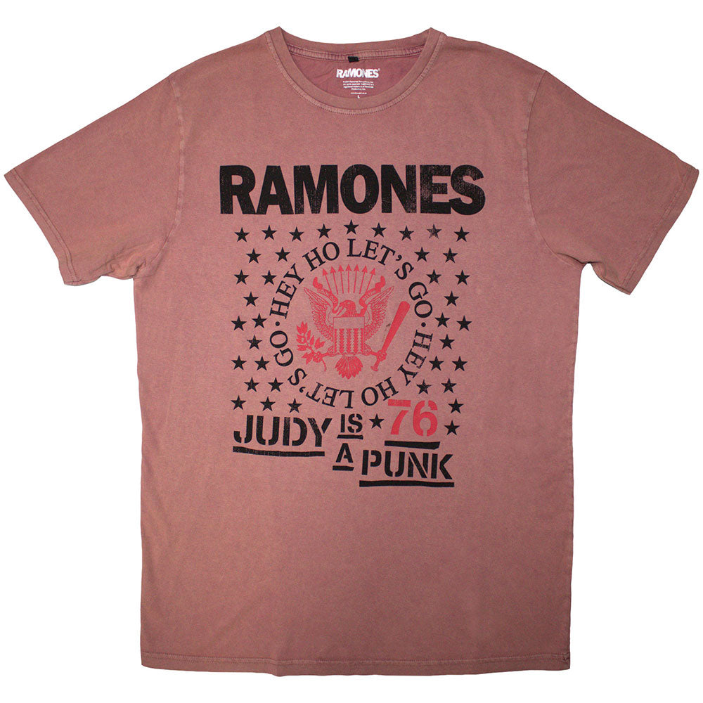 RAMONES Stone Wash T-Shirt, Hey Ho Judy