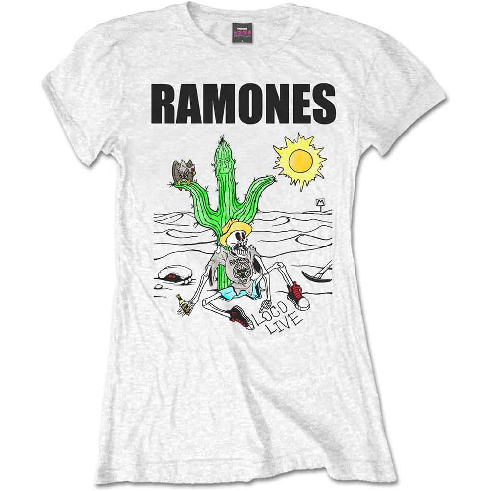 RAMONES Attractive T-Shirt, Loco Live