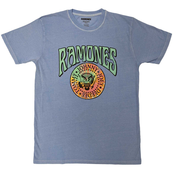 RAMONES Attractive T-Shirt, Crest Psych