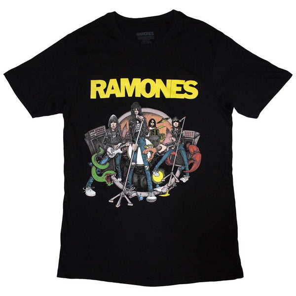 RAMONES Attractive T-Shirt, Cartoon Band
