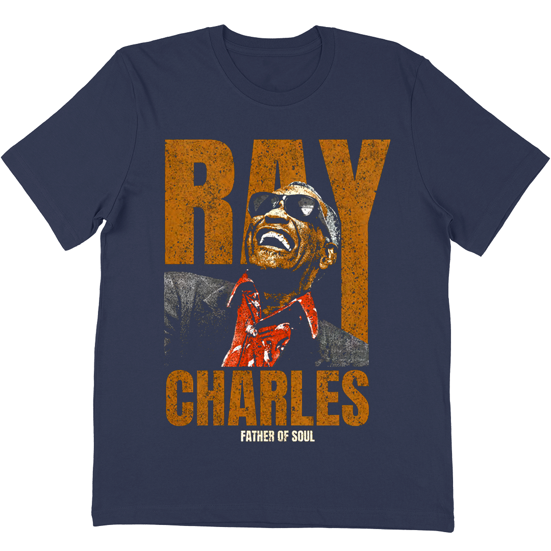 Ray Charles Father of Soul T-Shirt In Navy