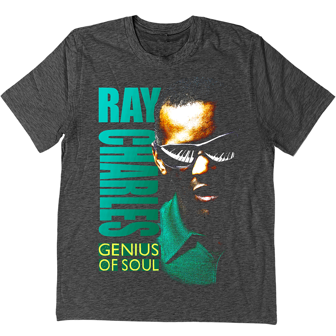 Ray Charles &quot;Soul&quot; T-Shirt In Charcoal Grey