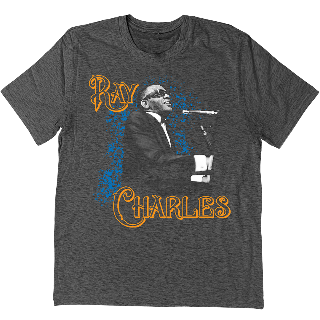 Ray Charles &quot;Seated Gold&quot; T-Shirt In Charcoal Grey