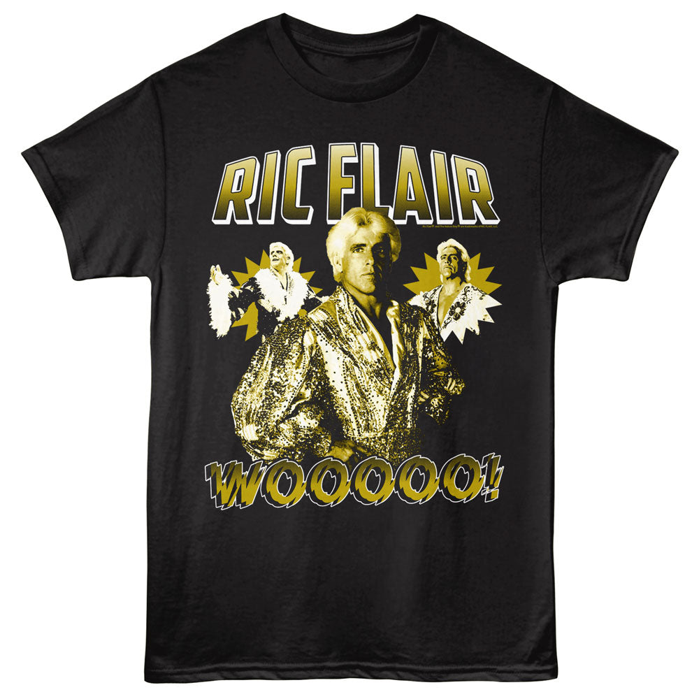 RIC FLAIR Eye-Catching T-Shirt, GOLD WOOOOO