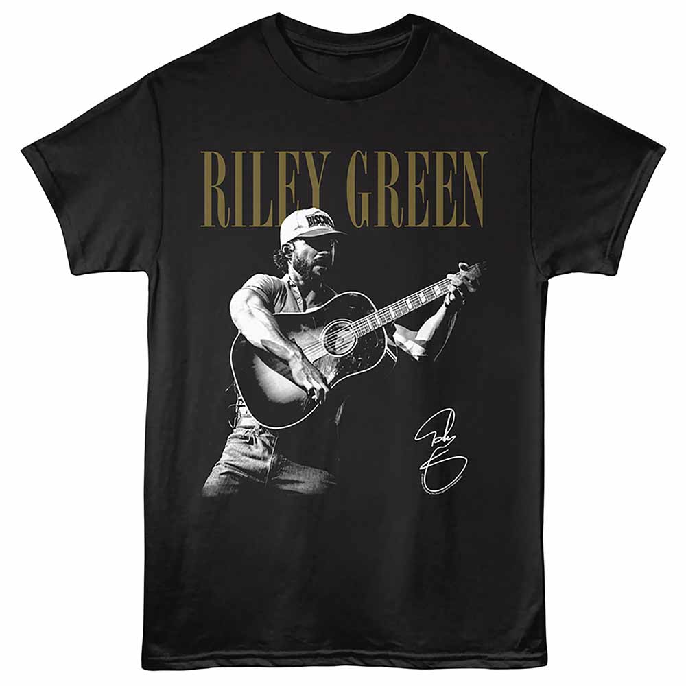 RILEY GREEN Eye-Catching T-Shirt, GUITAR SIGNATURE