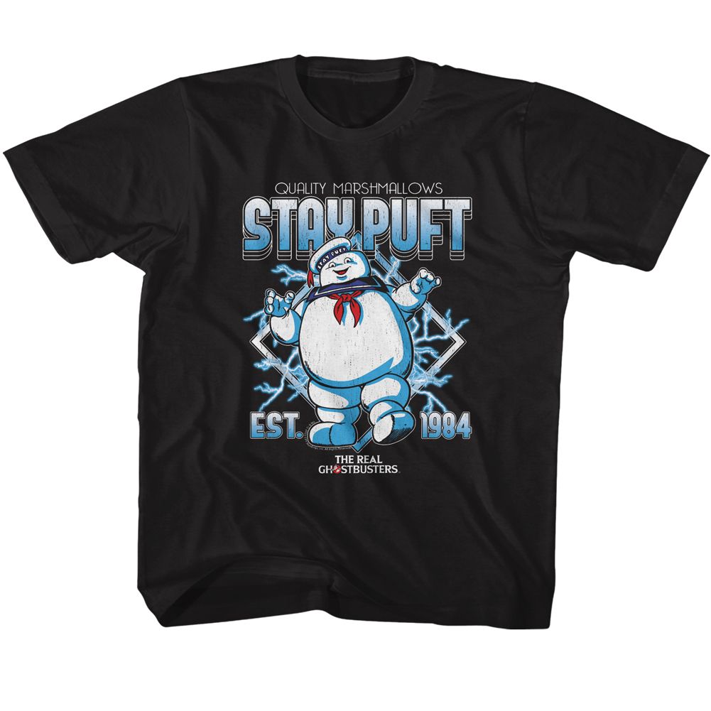 THE REAL GHOSTBUSTERS Kids T-Shirt, RGB STAY PUFT ELECTRICITY