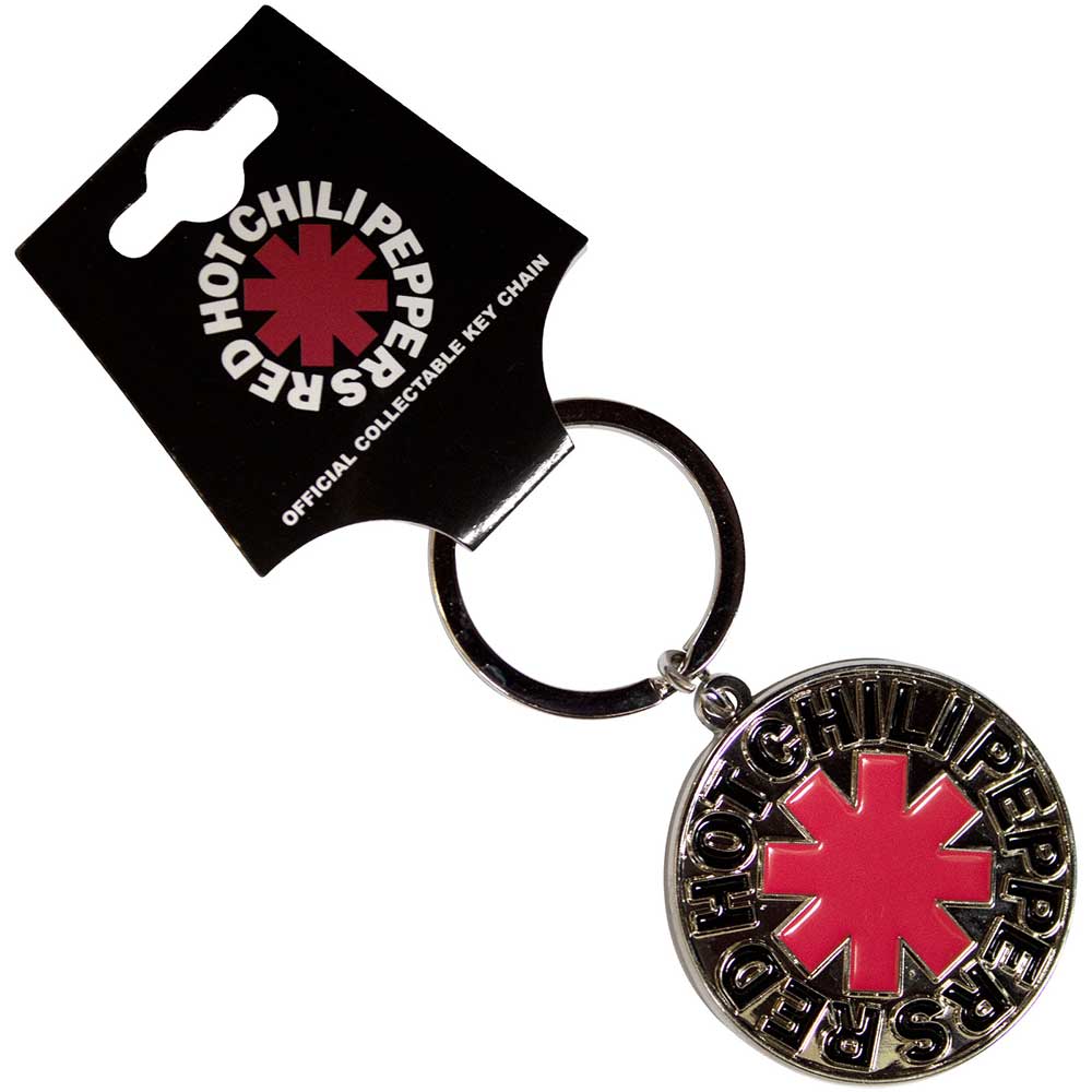 RED HOT CHILI PEPPERS Keychain, Asterisk Logo Silver