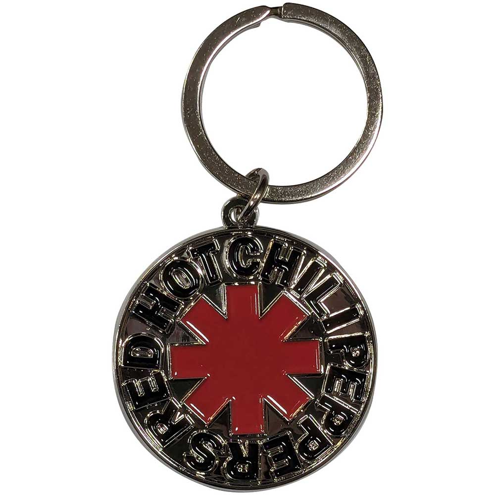 RED HOT CHILI PEPPERS Keychain, Asterisk Logo Silver