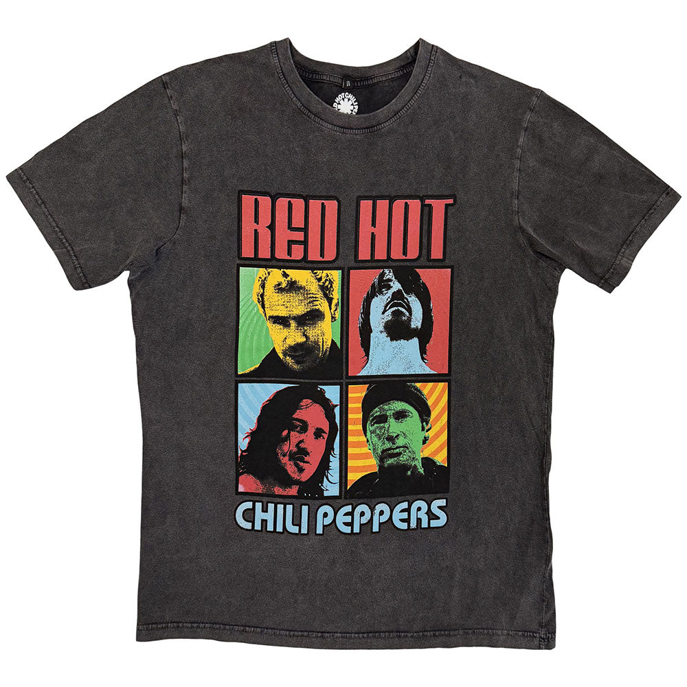 RED HOT CHILI PEPPERS Stone Wash T-Shirt, Portrait Photos