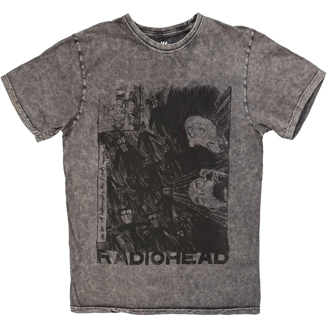 RADIOHEAD Stone Wash T-Shirt, Scribble
