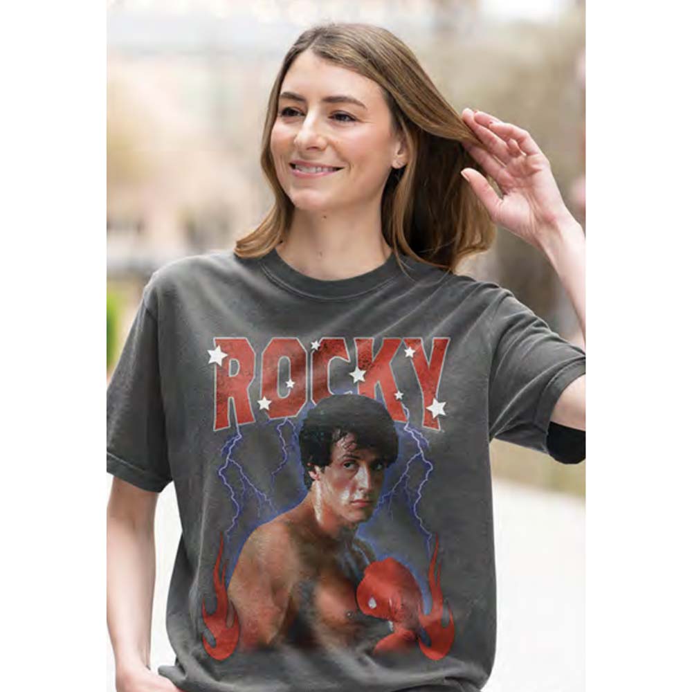 ROCKY Garment Dye T-Shirt, LIGHTNING FLAMES