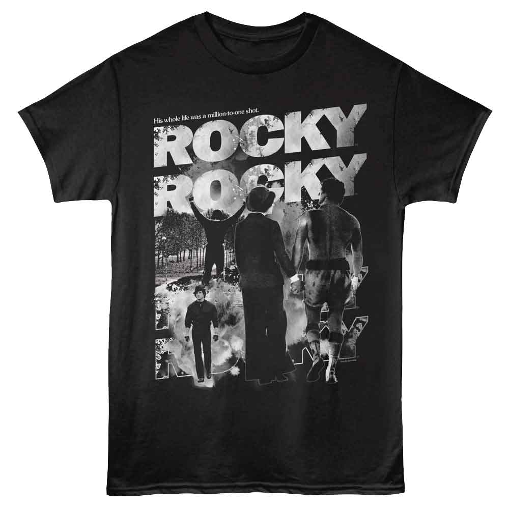 ROCKY Eye-Catching T-Shirt, NAME REPEAT