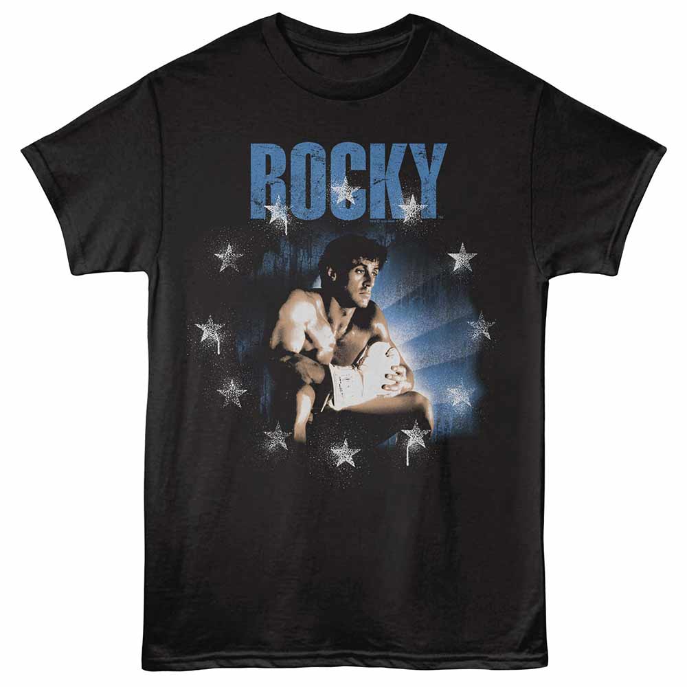ROCKY Eye-Catching T-Shirt, LIGHTNING AND STARS