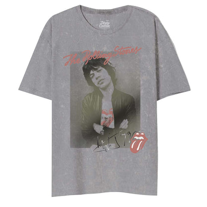 ROLLING STONES Mineral Wash T-Shirt, Mick Jagger