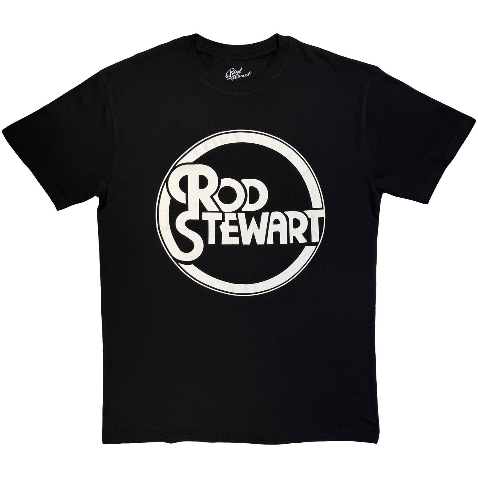 ROD STEWART Attractive T-Shirt, Circle Logo Mono