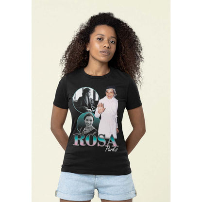 ROSA PARKS Eye-Catching T-Shirt, Rosa Collage