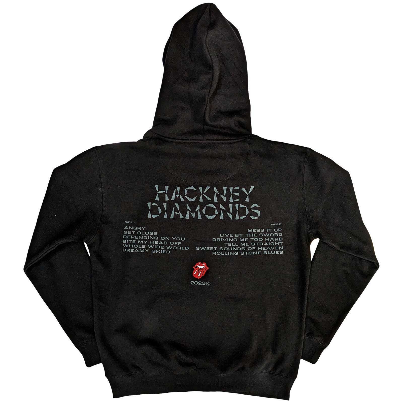 THE ROLLING STONES Attractive Hoodie, Hackney Diamonds Glass Logo