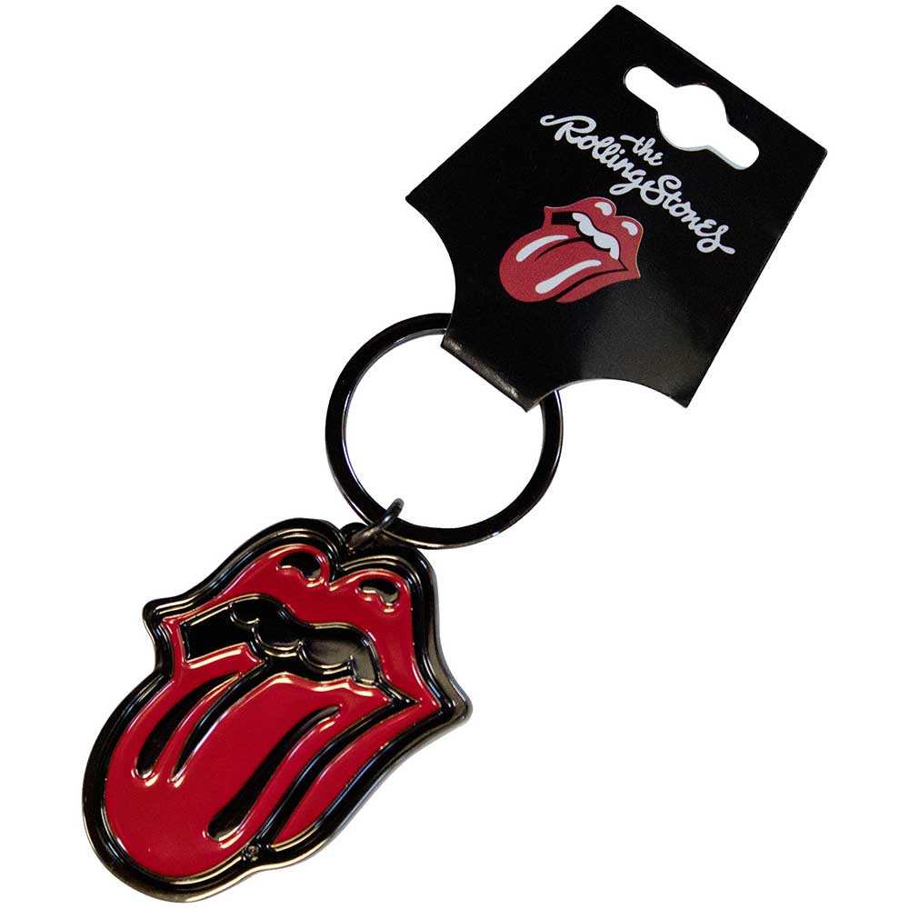 THE ROLLING STONES Keychain, Classic Tongue Black