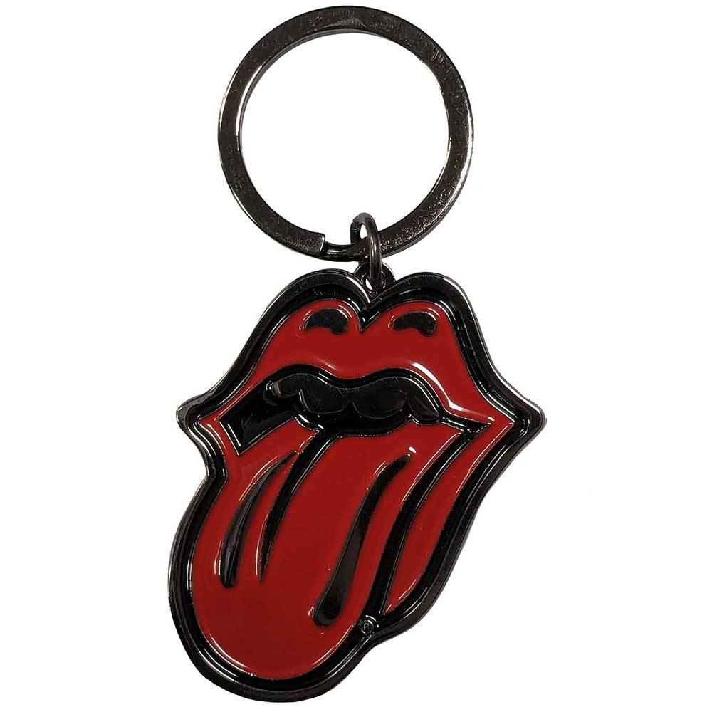 THE ROLLING STONES Keychain, Classic Tongue Black