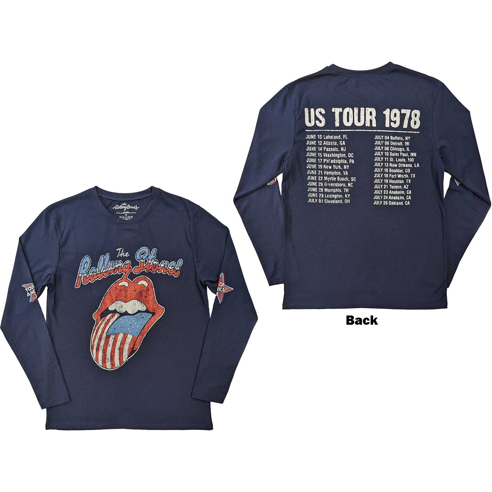THE ROLLING STONES Long Sleeve T-Shirt, US Tour '78