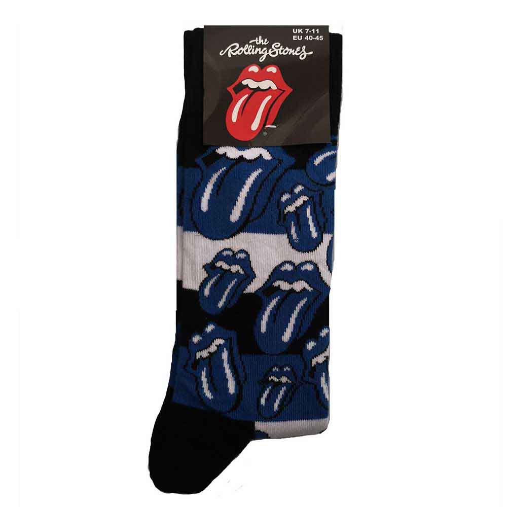 The Rolling Stones Unisex Ankle Socks Blue Tongues