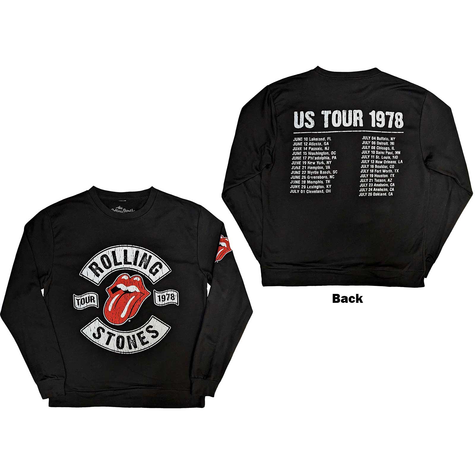 THE ROLLING STONES Attractive Sweatshirt, US Tour 1978