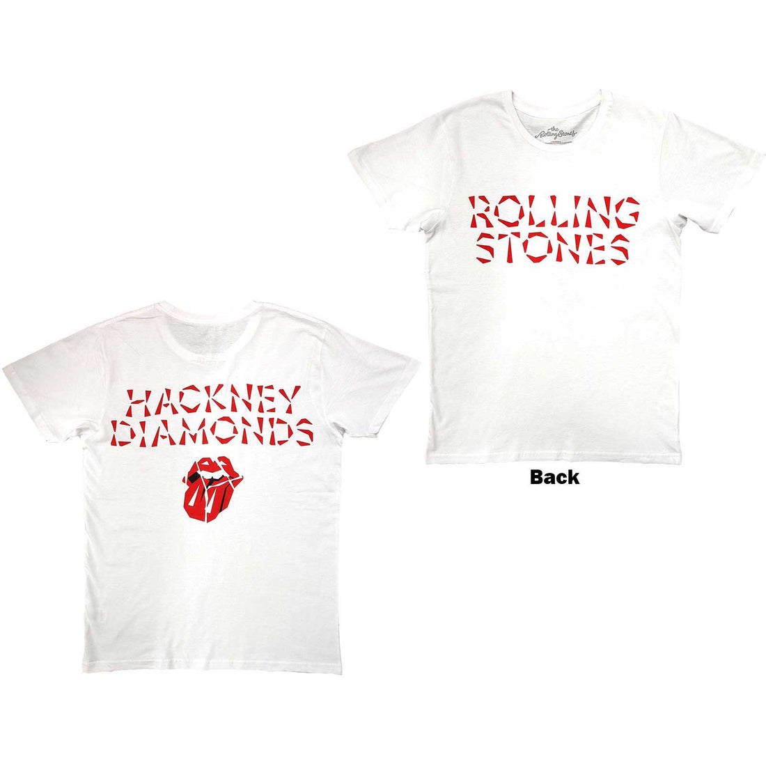 THE ROLLING STONES Attractive T-Shirt, Hackney Diamonds on White