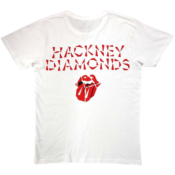 THE ROLLING STONES Attractive T-Shirt, Hackney Diamonds on White