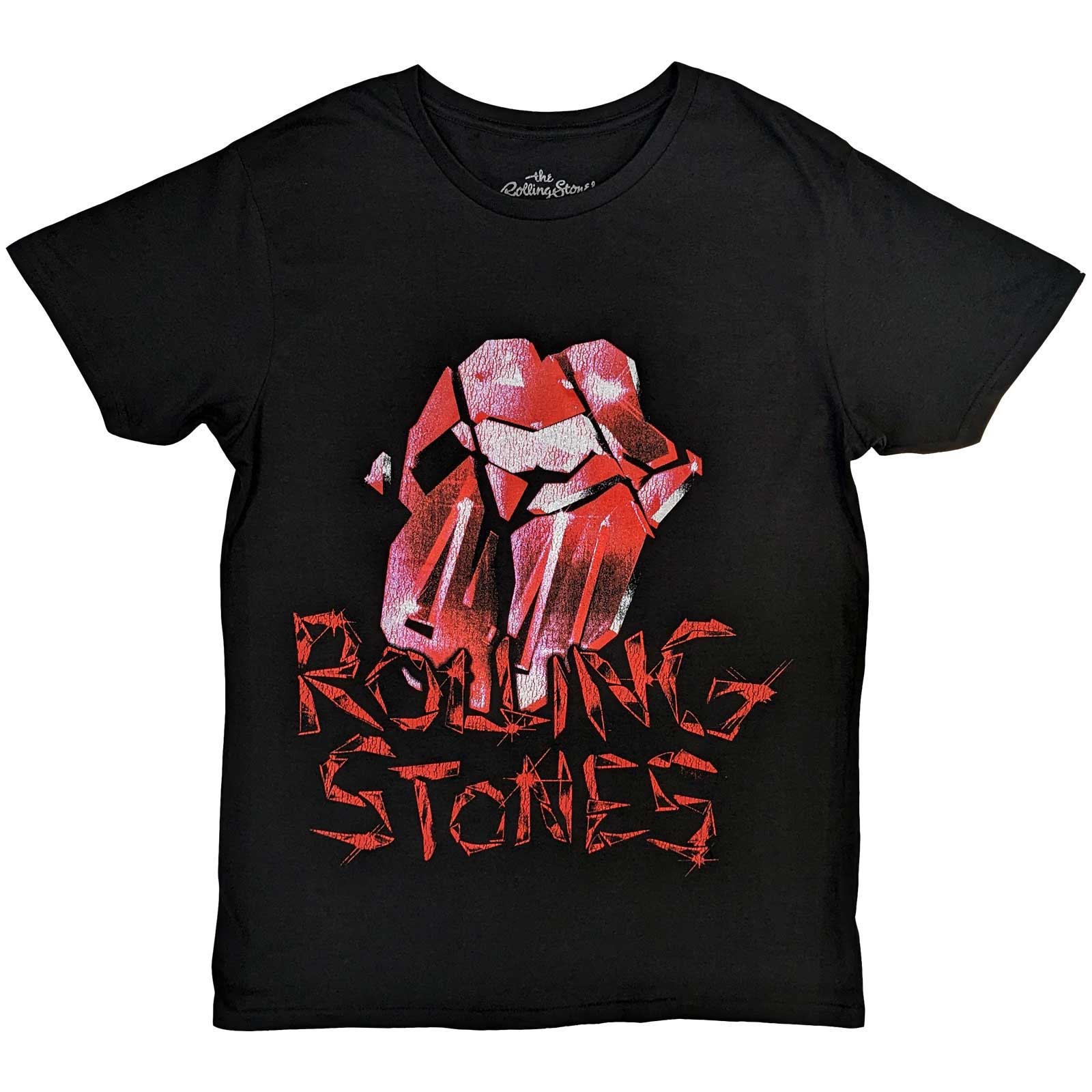 THE ROLLING STONES Attractive T-Shirt, Hackney Diamonds Cracked Glass Tongue